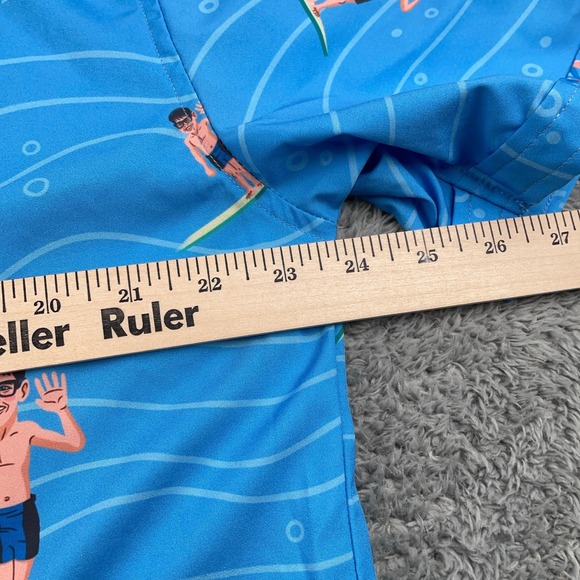RSVLTS Shirt Mens XL Blue The Sandlot Button Up Short Sleeve Swim Print Novelty - Picture 7 of 10